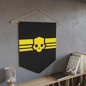 Helldivers Game Flag Pennant - Epic Video Game Banner, Gamer Wall Decor, Man Cave Gaming Room Decoration, Perfect Gift for Video Game Fans