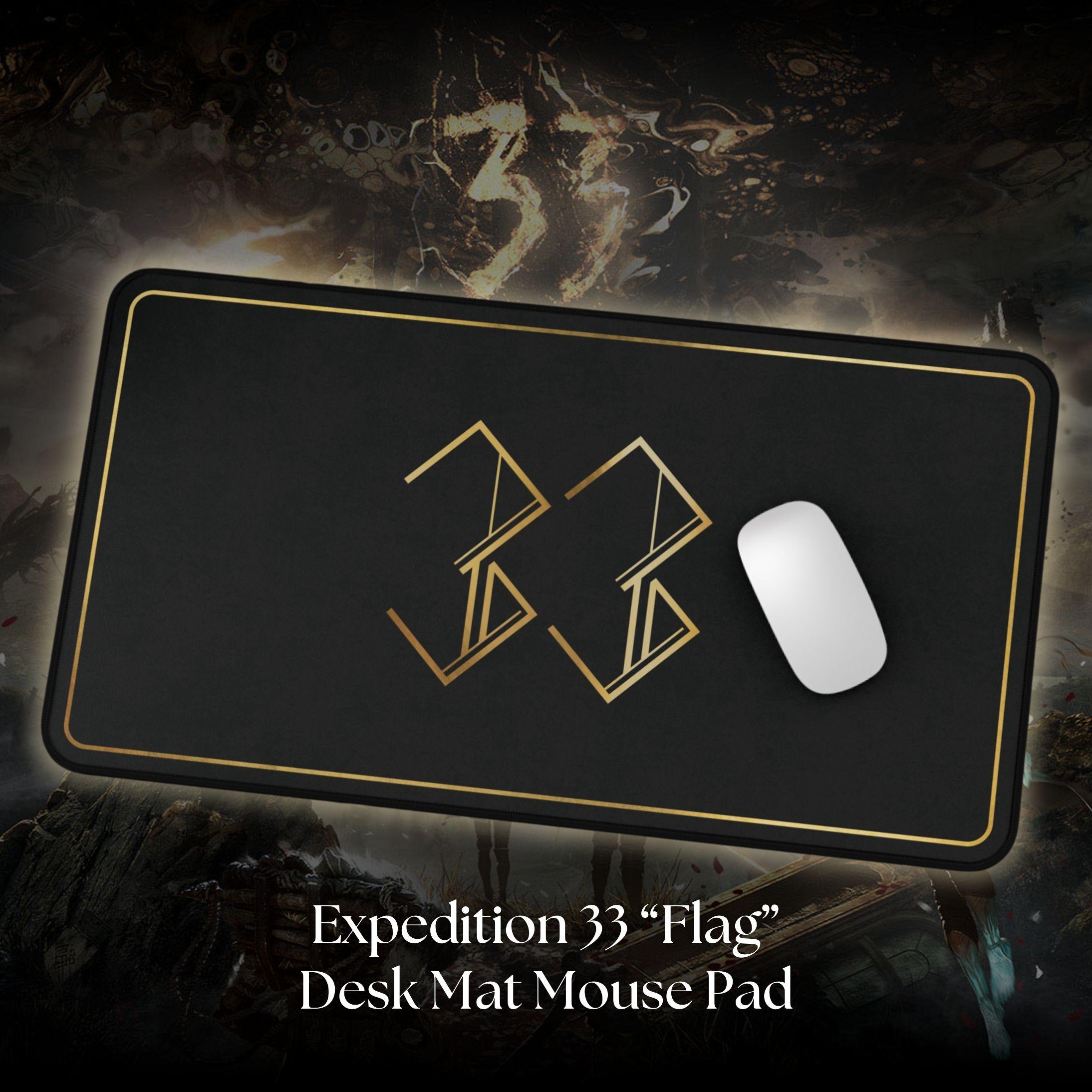 Expedition 33 Flag Save Spot - Clair Obscur Desk Mat, Gaming Mouse