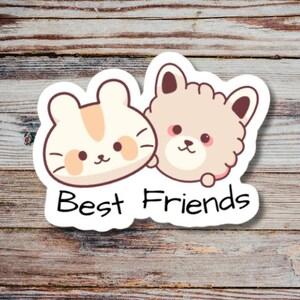 Cute Best Friends Vinyl Sticker
