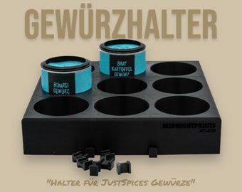 Gewürzhalter - für JustSpices Gewürze -Gewürze - Ostmann - Just Spices - Küche -Schubladen Halterung - Personalisierbar - spicerack
