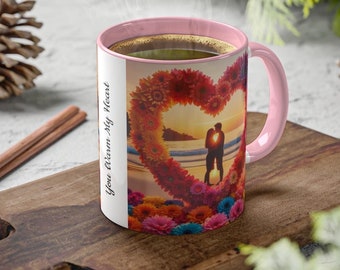 You Warm My Heart Mug, His and Hers Coffee Mugs, Valentine's Day Gift