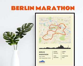 Poster personnalisé du marathon de Berlin - Livraison GRATUITE
