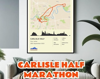 Personalised Carlisle Half Marathon Poster - FREE Shipping