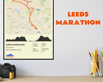 Personalisiertes Rob Burrow Leeds Marathon Poster – KOSTENLOSER Versand