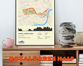 Personalised Royal Parks Half Marathon Poster - FREE Shipping