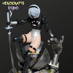 Nier Automata YoRHa 2B Figure | Gaming Collectible | Anime Figure | Gamer Gift | Video Game Decor | Collector&#39;s Item