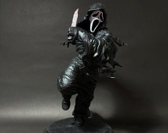 Ghostface-Figur / Scream-Filmfigur / Gruselige Figur / Realistisches Ghostface / Horrorfilm-Sammlung / Scream-Fan-Geschenk / Horrorfilm-Geschenke