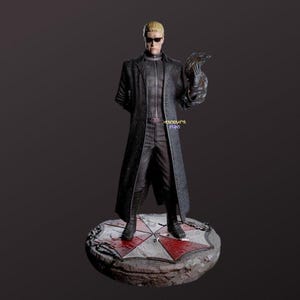 Dr. Albert Wesker Figure – Resident Evil Fan Art | Highly Detailed Resin Statue | 20-40 cm | Painted or Unpainted | Gaming Collectible