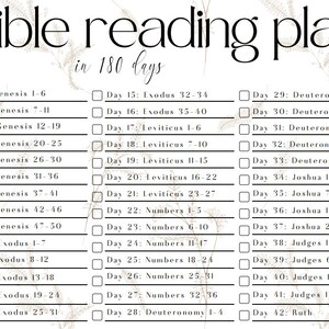 Bible Reading Plan - Etsy