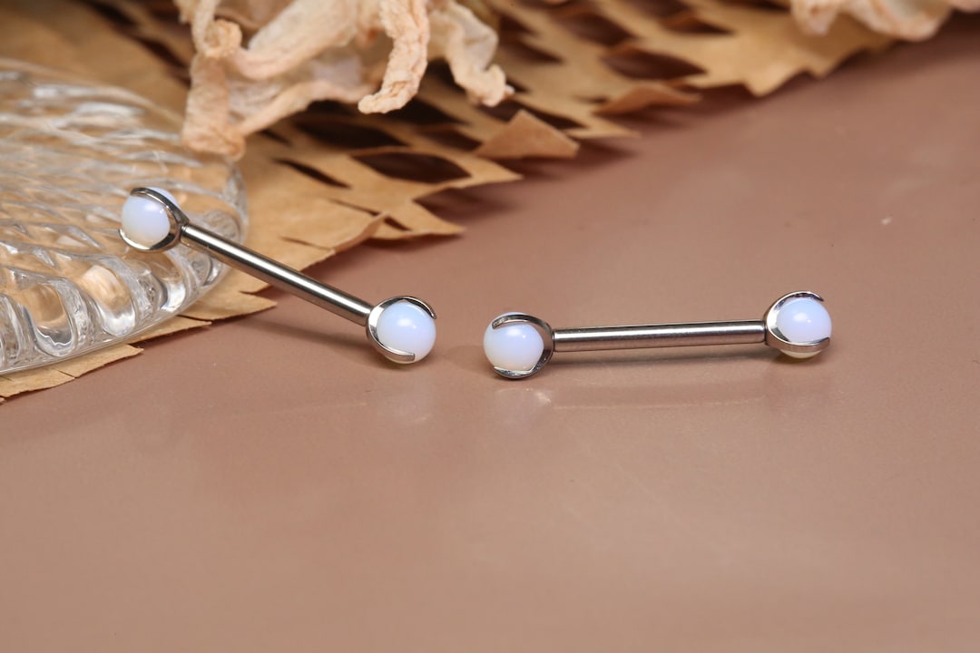 Nipple Ring Nipple Bars 14G Nipple Piercing Jewelry G23 Titanium 12mm