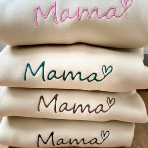 Bestickter Mama Hoodie personalisiertes Muttertagsgeschenk individuelles Mutterschafts-Sweatshirt Bild 6