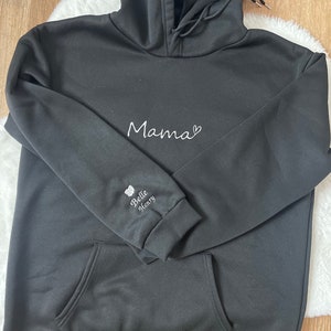 Bestickter Mama Hoodie personalisiertes Muttertagsgeschenk individuelles Mutterschafts-Sweatshirt Bild 8