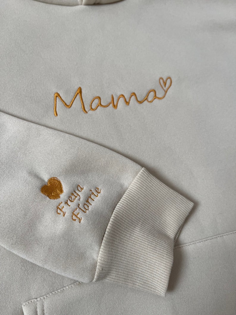 Embroidered Mama Hoodie Personalized Mother's Day Gift Custom Motherhood Sweatshirt image 10