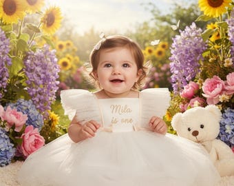 1st Birthday Dress: Cake Smash Mädchen Outfit
