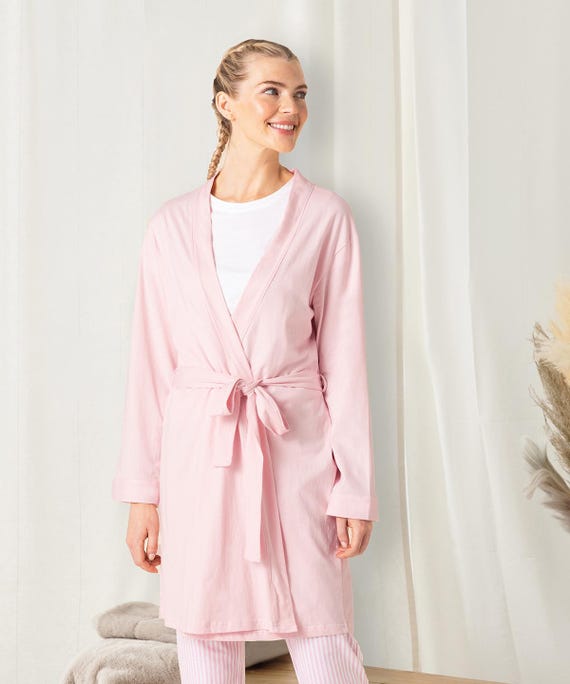 Ladies Dressing Gown Pink / M (34/38")