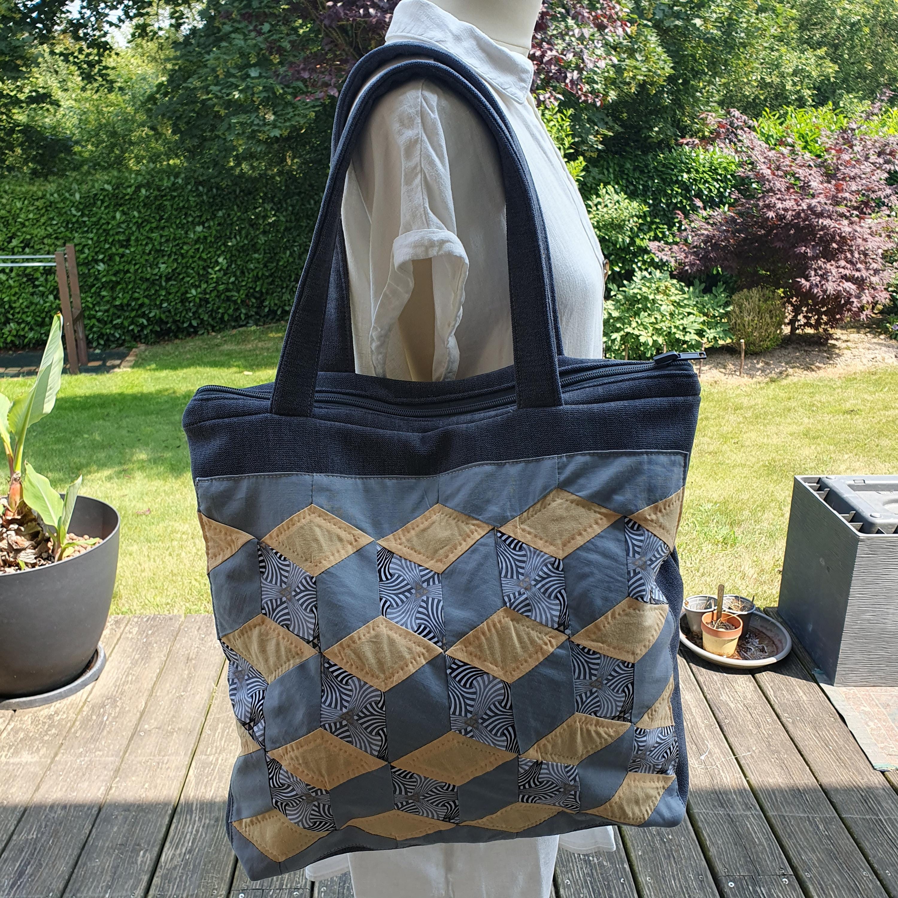 Sac Messenger Patchwork Fait Main Personnalisable - Taille Unique 11,5" - Neuf Sans étiquettes