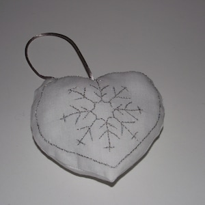 Embroidered heart CHRISTMAS