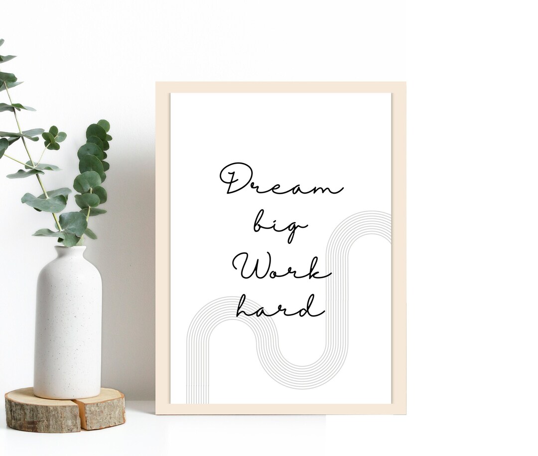 Inspirational Quote Wall Art Print, Motivational Home Decor, Digital ...
