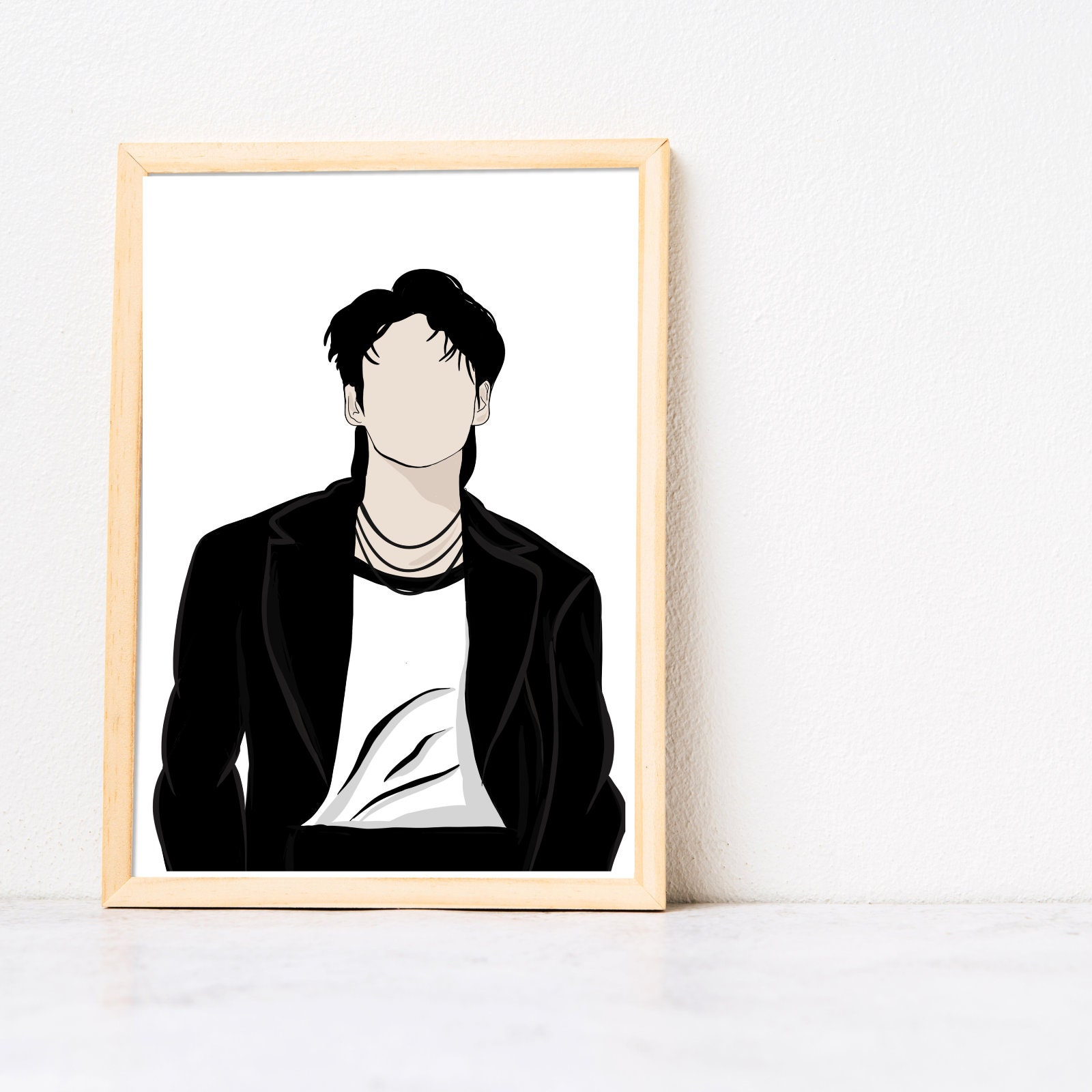 BTS Jungkook Minimalistic Printable Cartoon Art sold by Purity-Irma ...