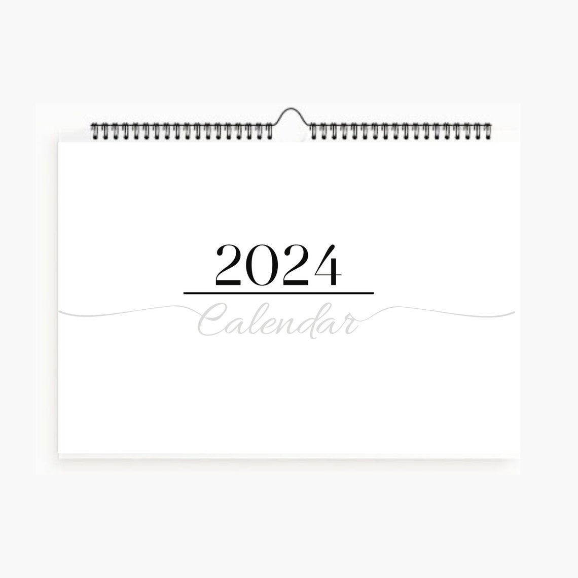 Printable 2024 Monthly Calendar, Digital Download, Yearly Planner