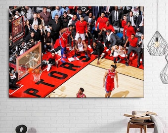 Kawhi Legend Last Shot Wall Art Canvas,Kawhi Leonard Poster,Kawhi Canvas,Man Cave Art Decor,Game Room Decor,Kawhi Toronto Raptors Canvas Art