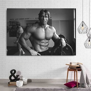 アーノルド・シュワルツェネッガー ラグ キャンバス、ボディビルディング 壁掛け、タペストリー ボディビルディング ワークアウト フィットネス、アーノルド・シュワルツェネッガー すぐに飾れる