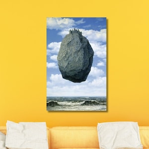 Rene Magritte Castle in the Pyrenees Canvas, Rene Magritte, Rene Magritte Canvas,Rene Magrite Print,Magritte Exhibition,Ready To Hang Canvas