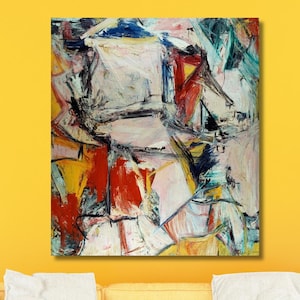 Willem de Kooning Canvas Wall Art Famous Artist Print Willem de Kooning Villa Borghese Wall Art Canvas  Gallery Wall Home Kooning Decor Art