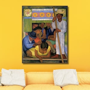 Diego Rivera Arts, Diego Rivera Canvas, Diego Rivera Wall Decor WALL ART, Diego Rivera Poster Large Canvas, Ready to Hang Canvas Wall Art