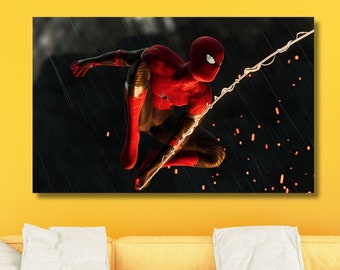 Spider-Man Canvas, The Spider-Verse Wall Art Poster, Spider-Man Art, Across The Spider-Verse Poster,Spider-Man Wall Hanging, Kids Room Decor