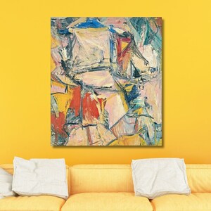 Willem de Kooning Wall Art Poster Famous Artist Print Willem de Kooning Villa Borghese Wall Art Canvas  Gallery Wall Home Kooning Decor Art