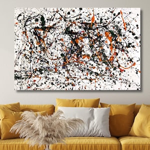 Jackson Pollock Wall Art Canvas ,Abstract Canvas Wall Decor, Poster,Art Print, Painting, Jackson Pollock Extra Large Wall Art ,Ready to Hang