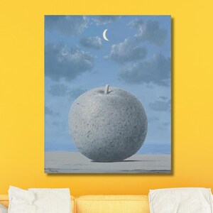 Rene Magritte Apple Canvas, Rene Magritte Wall Art, Rene Magritte Canvas, Rene Magrite Print, Magritte Exhibition Art, Ready To Hang Canvas