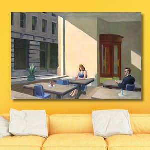 Edward Hopper Sunlight in a Cafeteria (1938) Wall Art, Modern Wall Art, Hopper Wall Art, Edward Hopper Print, Edward Hopper Museum Paintings