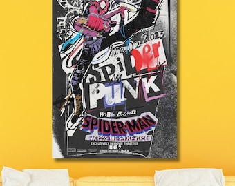 Miles Morales Poster,Miles Morales Canvas,Spiderman Print, Spiderman Verse Canvas,Spiderman Poster,Marvel Poster,Gift for Kids,Ready to Hang