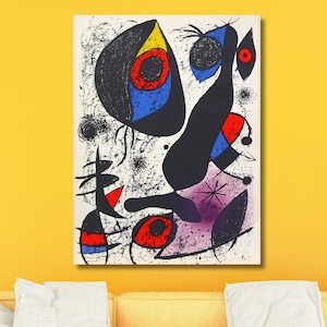 Joan Miro Poster, Joan Miro Wall Art, Ready to Hang Canvas, Joan Miro Print , Print,Surrealism Art,Extra Large Wall Art,Abstract Wall Art