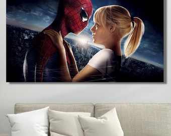 Lienzo de Spider-Man Miles Morales, póster de Spider-Man: Un Nuevo Universo, pintura de Spider-Man: Un Nuevo Universo, póster minimalista de la película, listo para colgar