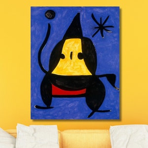 Joan Miro Canvas Print,Surrealism Art,Joan Miro Print, Joan Miro Exhibition Poster,Dancer 1925 CANVAS Wall Art Print,Ready To Hang Wall Art