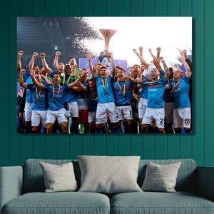 SSC Napoli POSTER,Serie A 2022-2023 Champion Wall Art,Serie A Wall Art,Napoli Canvas ,Gift for Men,Football Poster,Napoli Art,Ready to Hang