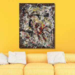 Jackson Pollock Poster Print, Pollock Canvas Print, Abstract Canvas Wall Art, Home Wall Decor, Wall Art Living Room, Extra Large Wall Art