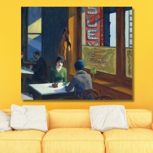 Edward Hopper Cafeteria (1938) Leinwand Wandkunst, moderne Wandkunst, Hopper Wandkunst, Edward Hopper Druck, Edward Hopper Wandkunst, Museumsgemälde