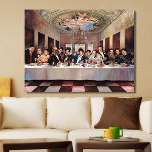 Gangsters Wall Art, Famous Gangsters Canvas Wall Art,Canvas Wall Art,Godfellas Poster,Large Canvas Wall Art,Luxury Wall Art,Ready To Hang