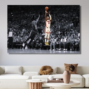 Jimmy Butler Canvas Wall Art, Jimmy Butler Poster, Jimmy Butler Print , NBA 2023 Conference Final , Man Cave Wall Decor,Miami Heat Wall Art