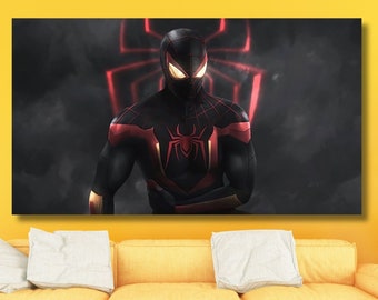 Spider-Man Art, Across The Spider-Verse Poster, Spider-Man Canvas,The Spider-Verse Wall Art Poster, Spider-Man Wall Hanging, Kids Room Decor