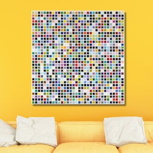 Gerhard Richter 1024 Colours Canvas,1024 Colours Wall Art Print Design, Conceptual Art,Expressionist Decor for Home & Office,Ready To Hang