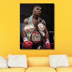 Mike Tyson Wall Art,Home Decor,Gym Wall Decor, Boxing Poster, Mike Tyson Print on Canvas,Boxing Canvas Wall Art,Gym Canvas,Ready To Hang Art
