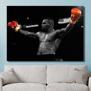 Mike Tyson Wall Art, Boxing Canvas Wall Art,Home Decor,Gym Wall Decor, Extra Large Canvas Wall Art, Gym Canvas Poster, Ready To Hang Canvas