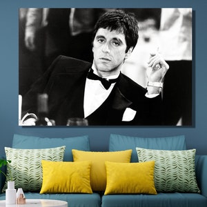 Tony Montana Canvas Wall Art,Gangsters Poster,Canvas Wall Art,Godfellas Poster,Large Canvas Wall Art,Luxury Wall Art,Ready To Hang