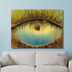 Affiche Vladimir Kush EYE, impression artistique, reproduction sur toile, décoration d'intérieur, peinture Vladimir Kush, peinture surréaliste, art moderne, toile prête à accrocher