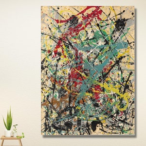 Jackson Pollock Art, Canvas Wall Art, Pollock Canvas Print, Abstract Wall Art, Home Wall Decor, Wall Art Living Room, Extra Large Wall Art